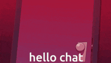a picture of a cartoon character with the words hello chat below her