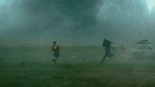 Running From Twister Twisters GIF - Running From Twister Twisters Escaping From Tornado GIFs