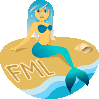 Fml Mermaid Life Sticker - Fml Mermaid Life Joypixels Stickers