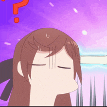 a cartoon drawing of a woman with a question mark above her head