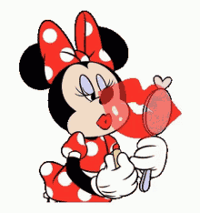 Minnie Mouse Lipstick GIF - Minnie Mouse Lipstick Pout GIFs