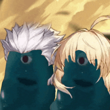 a man and a woman with their faces covered by their hands