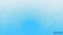 an advertisement for renpho shows a pair of socks on a blue background