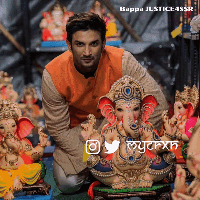Bappa Sushant Ganesh Chaturthi GIF - Bappa Sushant Ganesh Chaturthi Ssr  Mycrxn - Discover & Share GIFs