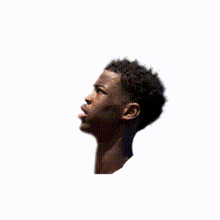 a blurry image of a man 's face with a white background