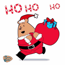 ho ho ho merry christmas pantsbear presents santa is coming