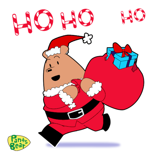 Ho Ho Ho Merry Christmas Sticker - Ho Ho Ho Merry Christmas Pantsbear Stickers