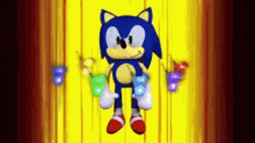 Super Sonic Blue Sonic GIF - Super Sonic Blue Sonic Yellow Sonic - Discover  & Share GIFs