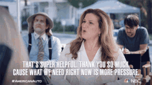 Thats Super Helpful Thank You So Much Cause What We Need Right Now Is More Pressure GIF - Thats Super Helpful Thank You So Much Cause What We Need Right Now Is More Pressure Katherine Hastings GIFs