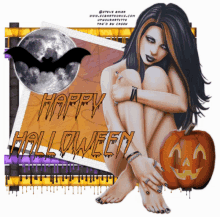 Happy Halloween Pumpkin GIF - Happy Halloween Pumpkin Bat GIFs