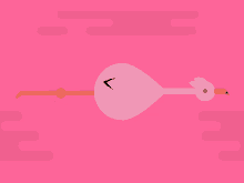 fat flamingo pink flying