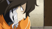 a close up of a person with a mask on