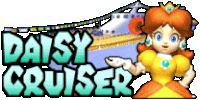 Daisy Cruiser Mario Kart Sticker - Daisy Cruiser Mario Kart Logo Stickers