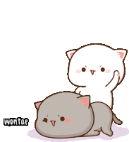 Peach Cat Chibi Sticker - Peach Cat Chibi Spanking Stickers
