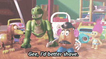 toy story mr potato head gee id better shave shave i gotta shave