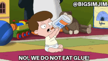 No We Dont Eat Glue American Dad GIF - No We Dont Eat Glue American Dad Seth Macfarlane GIFs