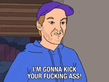 I'M Gonna Kick Your Fucking Ass Smiling Friends GIF