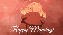 happy monday anime girl