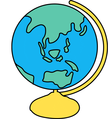 Globe Earth Sticker - Globe Earth Map Stickers