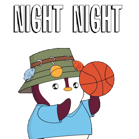 Basketball Sleep Sticker - Basketball Sleep Penguin Stickers