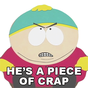 Hes A Piece Of Crap Eric Cartman Sticker