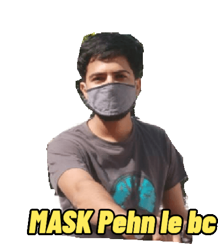 Wear Mask Mask On Sticker - Wear Mask Mask On Mask Stickers