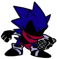 a cartoon character is holding a microphone and wearing a mask .