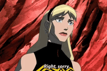 Young Justice Wonder Girl GIF - Young Justice Wonder Girl Right Sorry GIFs