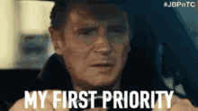Liam Neeson Driving GIF - Liam Neeson Driving My First Priority GIFs