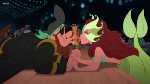 princess and the frog kiss