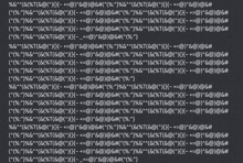 a black background with a lot of numbers and letters on it