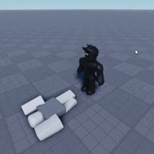 a screenshot of a video game shows a white character and a black one
