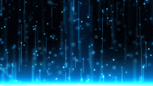 a dark blue background with a few lines of light