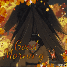 a picture of a woman with the words good morning written on it