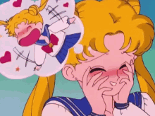 Sailor Moon Blushing GIF - Sailor Moon Blushing Happy Dance GIFs