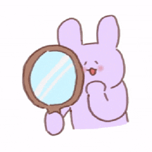 animal bunny rabbit cute mirror