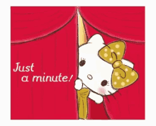 Hello Kitty Just A Minute GIF - Hello Kitty Just A Minute GIFs