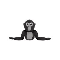 a black and white drawing of a stuffed gorilla with its arms outstretched on a white background .