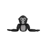 a black and white drawing of a stuffed gorilla with its arms outstretched on a white background .