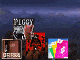 a video game called piggy is displayed along with other games