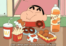 Me On A Diet GIF - Shinchan Diet Food Is Food GIFs