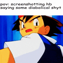 a screenshot of a cartoon character with a caption saying some diabolical shyt