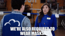 Superstore Amy Sosa GIF - Superstore Amy Sosa Were Also Required To Wear Masks GIFs