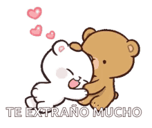 milk and mocha cuddling hug cute kawaii
