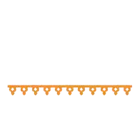 a white and orange logo for casita with a yellow border