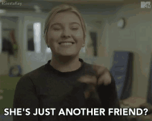 Shes Just Another Friend Air Quotes GIF - Shes Just Another Friend Air Quotes Oh Really GIFs