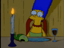 Marge Simpson Flopping Fish GIF