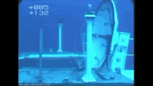 a video of a ship in the ocean with the numbers 005 and 132