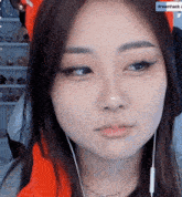 a close up of a woman 's face with the words dreamhack visible in the corner