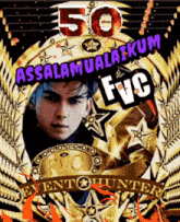 a picture of a man with the words assalamualaikum evc